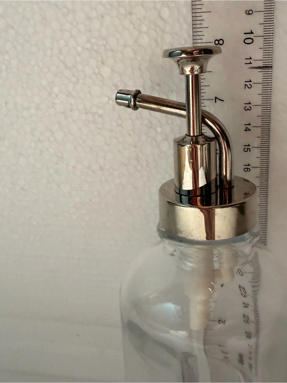 Clear Glass Pump Bottle with Silver Dispenser - Clear